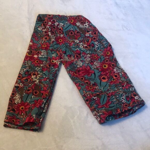 LuLaRoe Floral Print Leggings - One Size - Picture 3 of 7